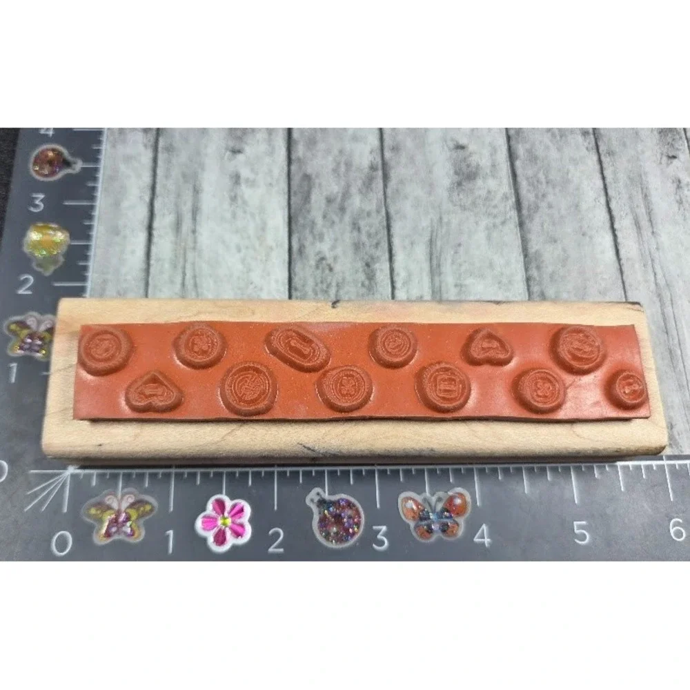 Stampin' Up! Buttons Border Rubber Stamp Wood #A30